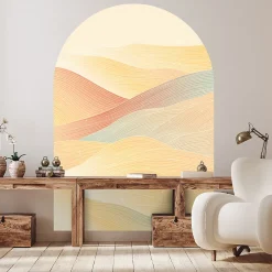 Papier peint intissé pré-encollé fresques géantes - ARCHE COUCHER DE SOLEIL DÉSERTIQUE - 170x120cm