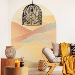 Papier peint intissé pré-encollé fresques géantes - ARCHE COUCHER DE SOLEIL DÉSERTIQUE - 170x120cm