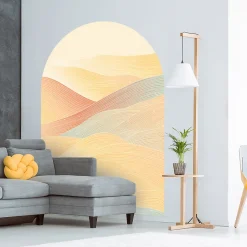 Papier peint intissé pré-encollé fresques géantes - ARCHE COUCHER DE SOLEIL DÉSERTIQUE - 170x120cm