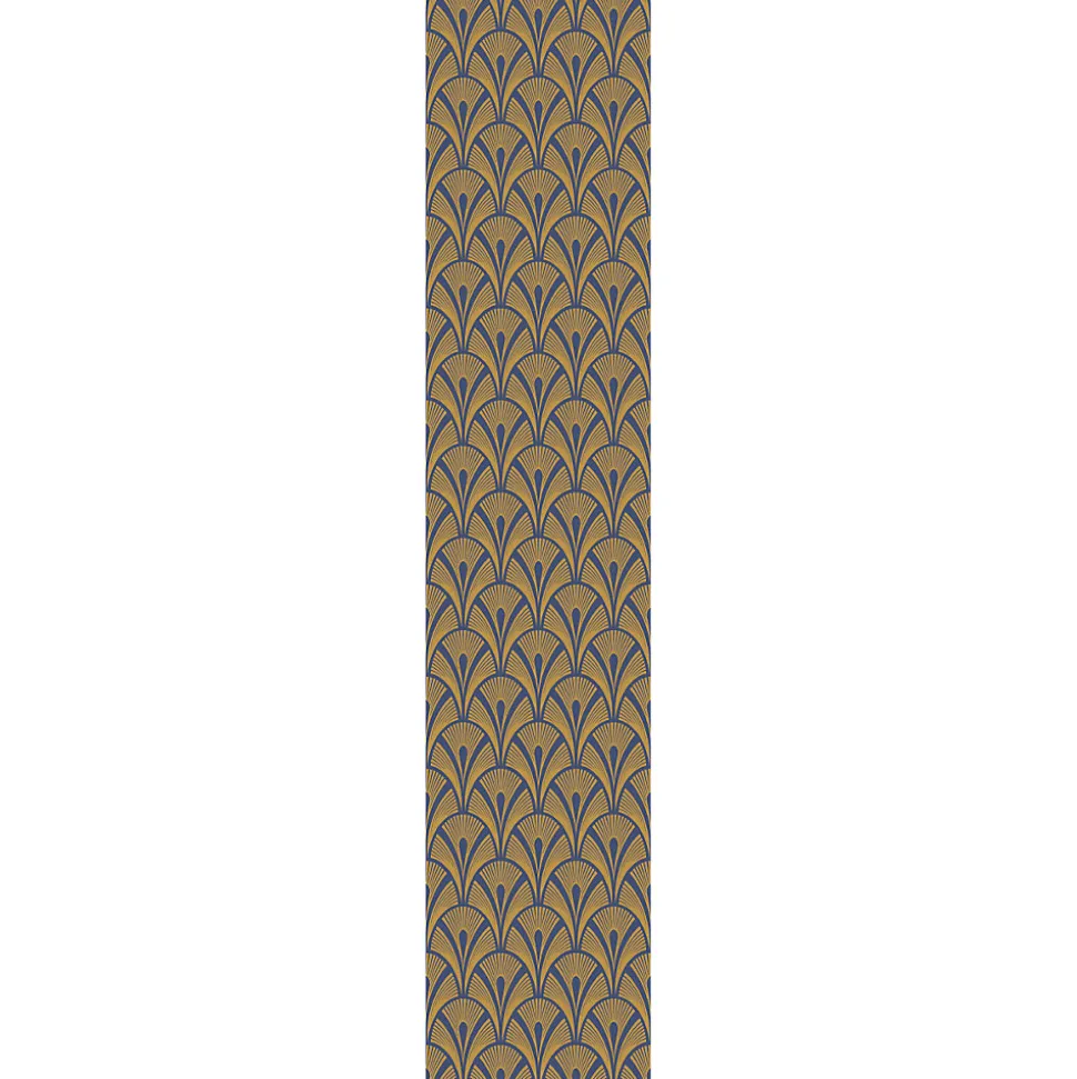 Papier peint intissé pré-encollé - SCANDINAVE ART DÉCO BLEU FONCÉ - 1 rouleau de 300x60cm