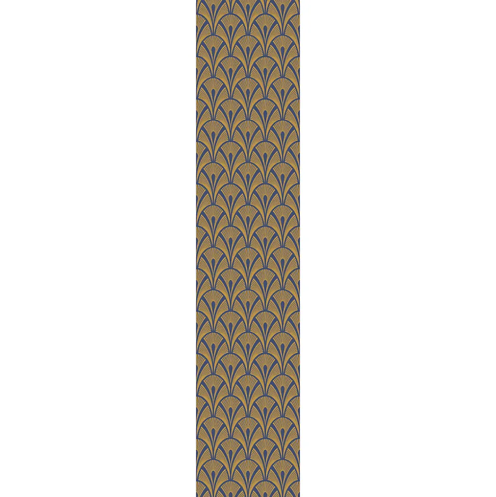 Papier peint intissé pré-encollé - SCANDINAVE ART DÉCO BLEU FONCÉ - 1 rouleau de 300x60cm