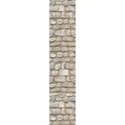 Papier peint intissé pré-encollé - MUR DE PIERRE GRISE - 1 rouleau de 300x60cm