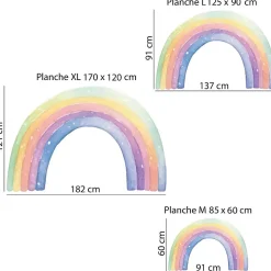 Papier peint intissé pré-encollé fresques géantes - FRESQUE ARC-EN-CIEL - 170x120cm
