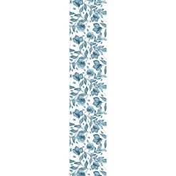 Papier peint intissé pré-encollé - FLEURS D'ÉTÉ BLEUES - 1 rouleau de 300x60cm