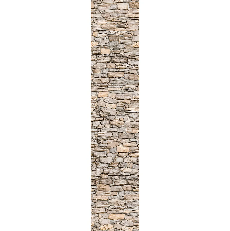 Papier peint intissé pré-encollé - MUR EN PIERRE NORWICH - 1 rouleau de 300x60cm