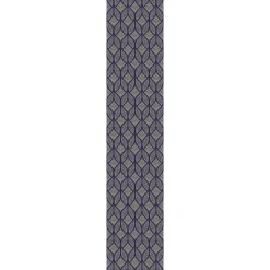 Papier peint intissé pré-encollé - FORMES GÉOMÉTRIQUE CHIC BLEU FONCÉ - 1 rouleau de 300x60cm