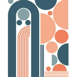 Papier peint intissé pré-encollé fresques géantes - ARCHES ART MODERNE ET DEMI CERCLES - 160x120cm