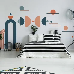 Papier peint intissé pré-encollé fresques géantes - ARCHES ART MODERNE ET DEMI CERCLES - 160x120cm