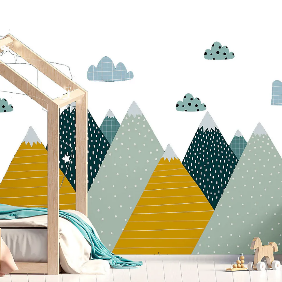 Papier peint intissé pré-encollé fresques géantes - MONTAGNES SCANDINAVES ZISKA - 80x120cm