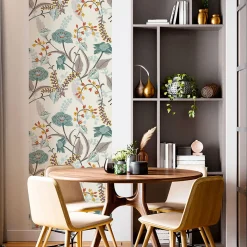 Papier peint intissé pré-encollé - VINTAGE FLEURS BLEUES - 1 rouleau de 300x60cm