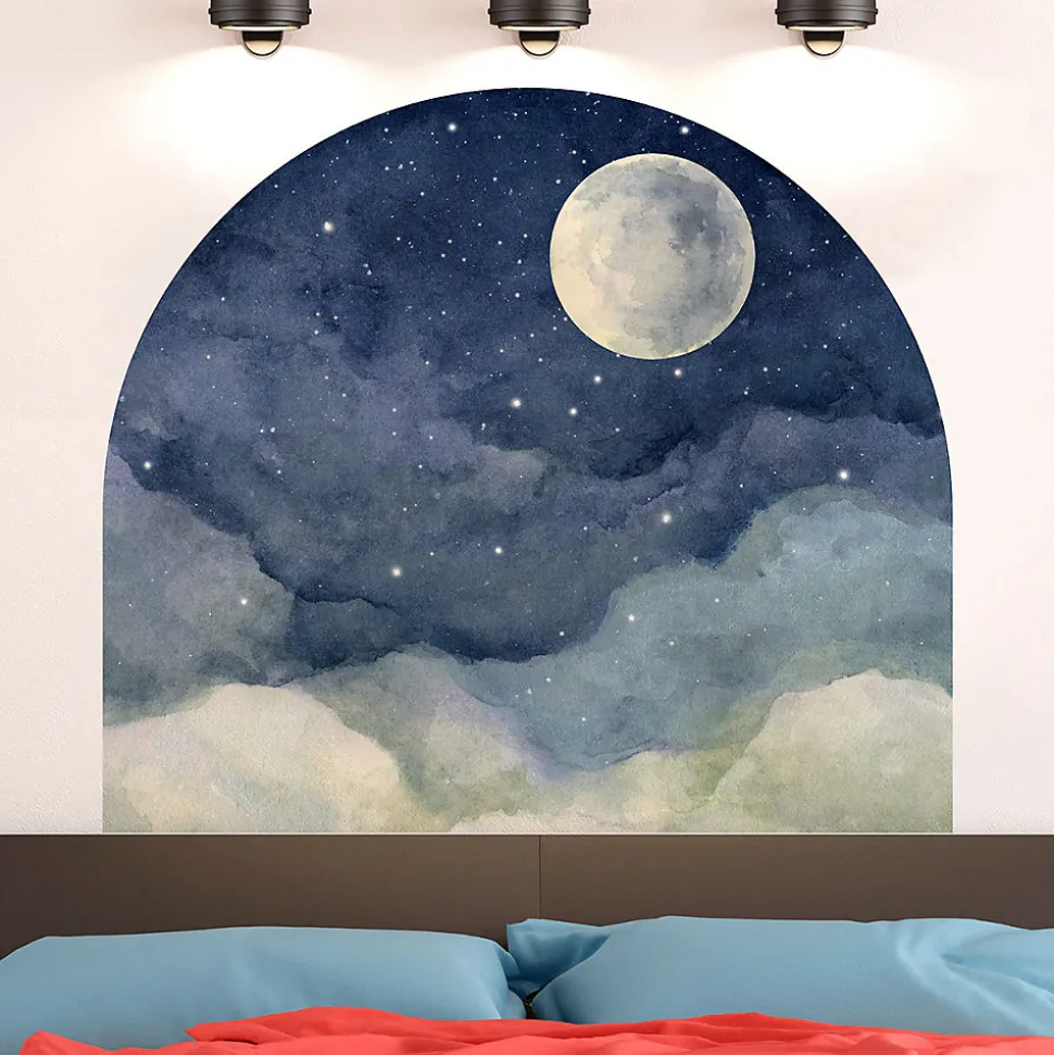 Papier peint intissé pré-encollé fresques géantes - NUIT AU CLAIRE DE LA LUNE - 60x60cm