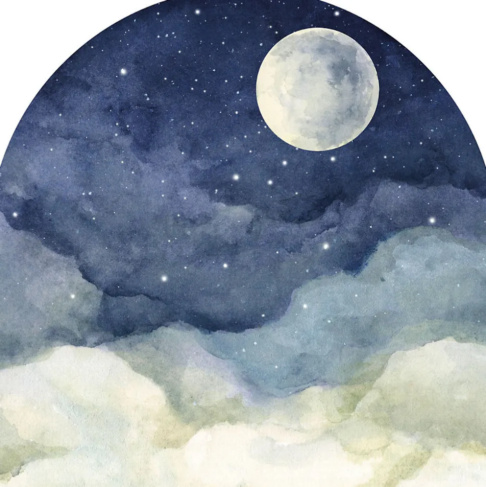 Papier peint intissé pré-encollé fresques géantes - NUIT AU CLAIRE DE LA LUNE - 60x60cm