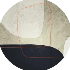 Papier peint intissé pré-encollé fresques géantes - FRESQUE ABSTRAITE LIGNE ORANGE - 120x120cm