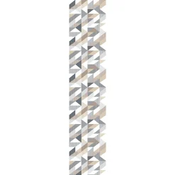 Papier peint intissé pré-encollé - SCANDINAVE GRAPHIQUE BRUN GRIS BLANC - 1 rouleau de 300x60cm