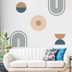 Papier peint intissé pré-encollé fresques géantes - FRESQUE ARCHES ET CERCLES LOLILA - 95x60cm