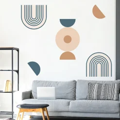 Papier peint intissé pré-encollé fresques géantes - FRESQUE ARCHES ET CERCLES LOLILA - 95x60cm