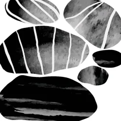 Papier peint intissé pré-encollé fresques géantes - GALETS - 60x60cm