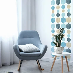 Papier peint intissé pré-encollé - BOHÈME ETHNIQUE BLEUS - 1 rouleau de 300x60cm