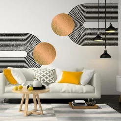 Papier peint intissé pré-encollé fresques géantes - ARCHES ABSTRAITES AZTEC - 120x90cm