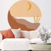 Papier peint intissé pré-encollé fresques géantes - ROND BORD DE MER BEIGE - 90x90cm