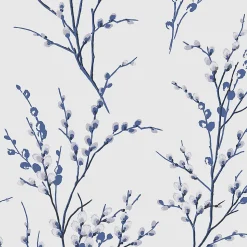 Papier peint intissé Pussy willow imprimé fleurs bleu L.1000 x l.52cm Laura Ashley