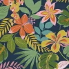 Papier peint intissé So exotic night imprimé fleurs tropicales rose, vert, bleu L.1000 x l.52cm Envy