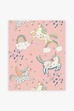 Papier peint intissé unicornes et arc en ciel Next