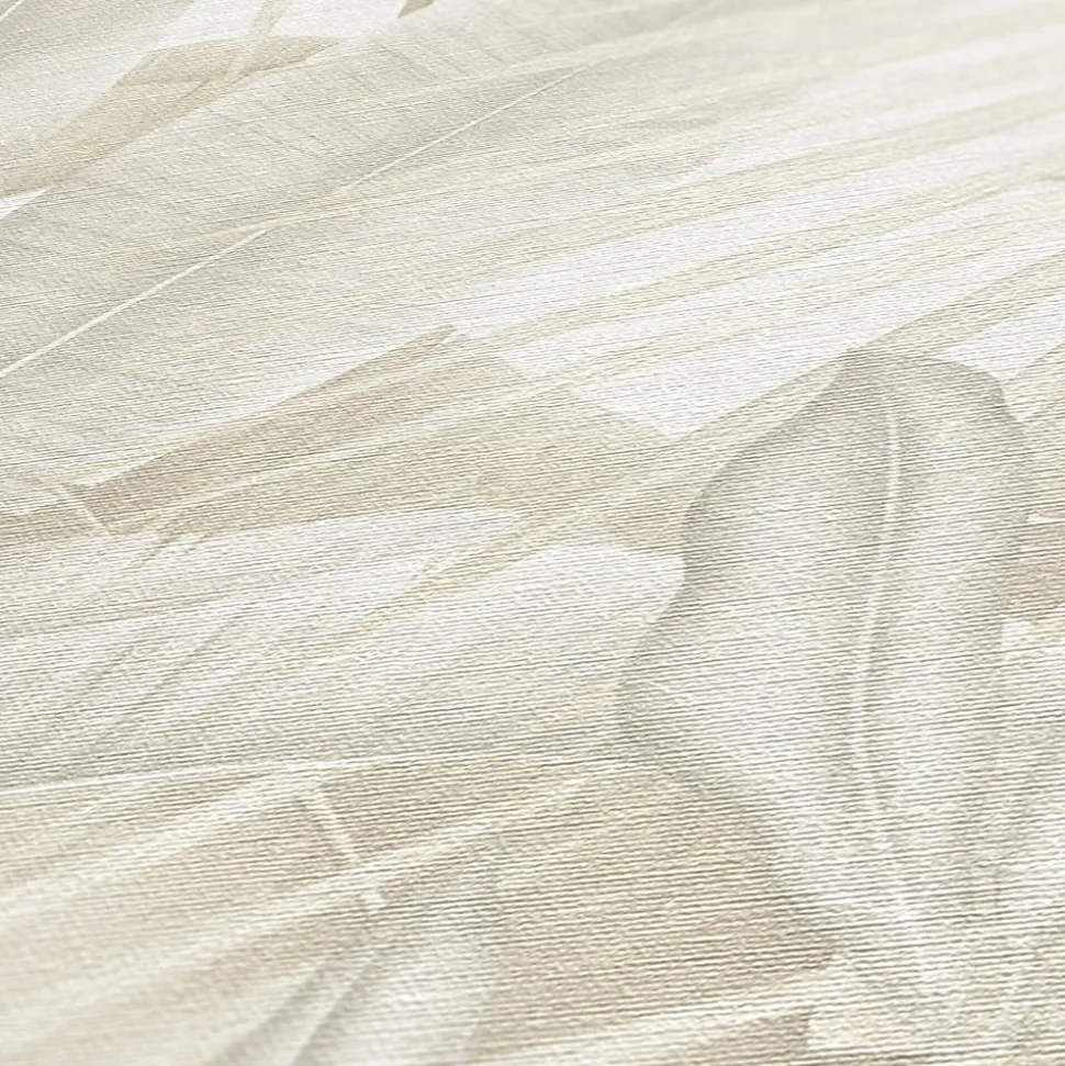 Papier peint intissé vintage feuillage beige mat l.1005 x l.53cm, As Création