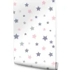 Papier Peint Intisse Pour Chambre D'Enfant ETOILES Colorees