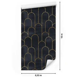 Papier Peint MOTIFS Modernes Art Déco Pour Salon