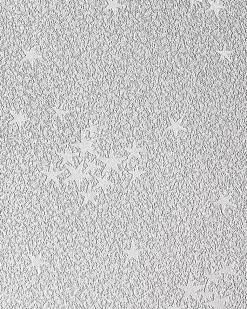 Papier peint mur et plafond EDEM 533-30 blanc-gris étoiles étincelantes