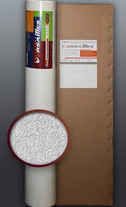 Papier peint non-tissé blanc à peindre EDEM 80306BR70 à relief aspect de tissu froissé 4 roul.