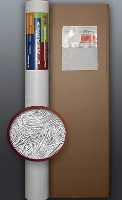 Papier peint non-tissé blanc à peindre EDEM 80308BR60 à relief aspect de crépi 4 roul.