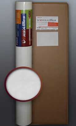 Papier peint non-tissé blanc à relief à peindre 1 carton à 4 rouleaux EDEM 80300BR60