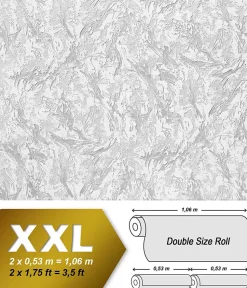 Papier peint non-tissé EDEM 80317BR60 blanc à peindre à relief aspect de crépi 1 rouleau