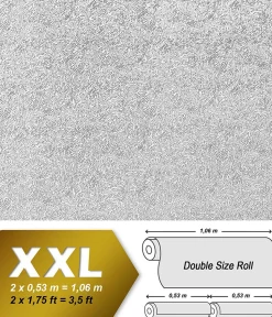 Papier peint non-tissé EDEM 80333BR60 blanc à peindre texturé décorative largeuer double