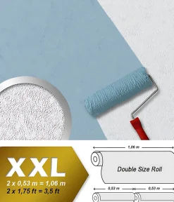 Papier peint non-tissé EDEM 80377BR60 à peindre pour mur et plafond texturé décorative