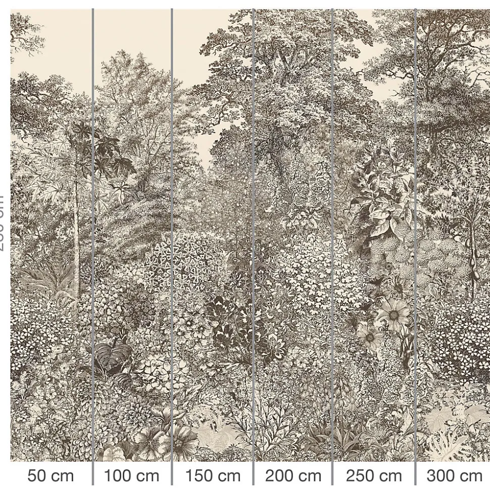 Papier peint panoramique Intissé GoodHome Sugil noir et blanc 300 x 280 cm