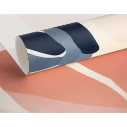 Papier peint panoramique intissé fleuri, fleurs abstraites, bleu, rose, 8 lés, L.280 x l.400cm IDPanneaux