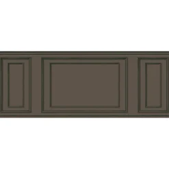 Papier peint panoramique, marron, effet garantit trompe l'oeil, boiseries soubassement, 75 cm X 200 cm