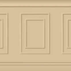 Papier peint panoramique, beige, effet trompe l'oeil, boiseries soubassement, 70 cm X 195 cm
