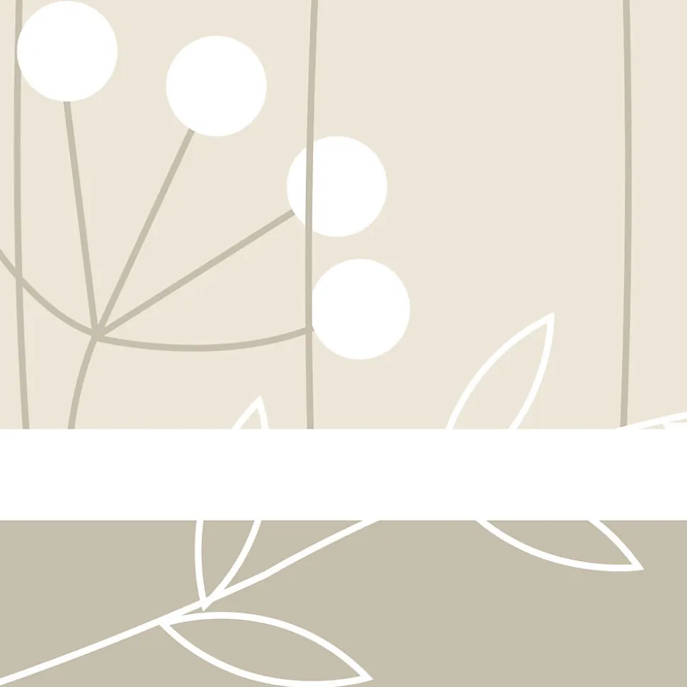 Papier peint panoramique enfant Mélodie des plantes, Beige 150 x 250cm