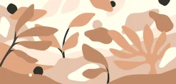 Papier peint panoramique Botanique, Orange 150 x 250cm