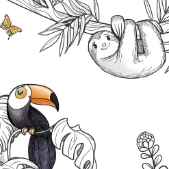 Papier peint panoramique enfant Jungle, Couleurs 150 x 250cm