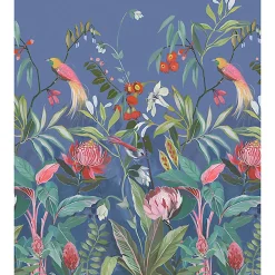 Papier peint panoramique Intissé GoodHome Turquoise ble foncé 280 x 159 cm
