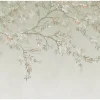Papier peint panoramique Blossom Trail 300 x 280cm Vert sauge, beige