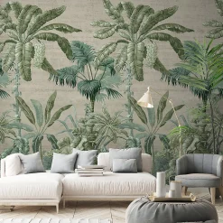 Papier peint panoramique Intissé GoodHome Tugtu crème 280 x 159 cm