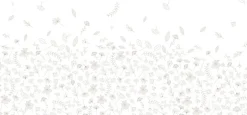 Papier peint panoramique enfant Danse des Feuilles, Gris clair 525 x 250cm