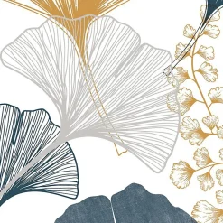 Papier peint panoramique - Gingko - Multicolore - intissé : 150g/m² - 5 lés : 240x270cm