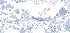 Papier peint panoramique enfant Jardin sous-marin, Bleu 375 x 250cm